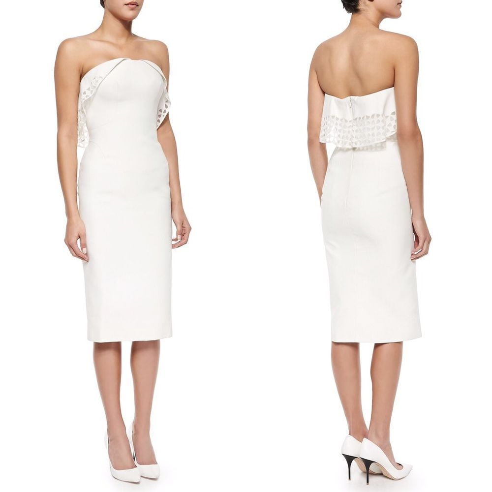 Zac Posen Strapless Geometric-Eyelet Drape… - Picture 6 of 6